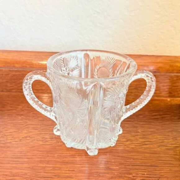 3 Vintage Spooners, One Glass & One Crystal and Antique Higbee - Paneled Thistle - Picture 17 of 17